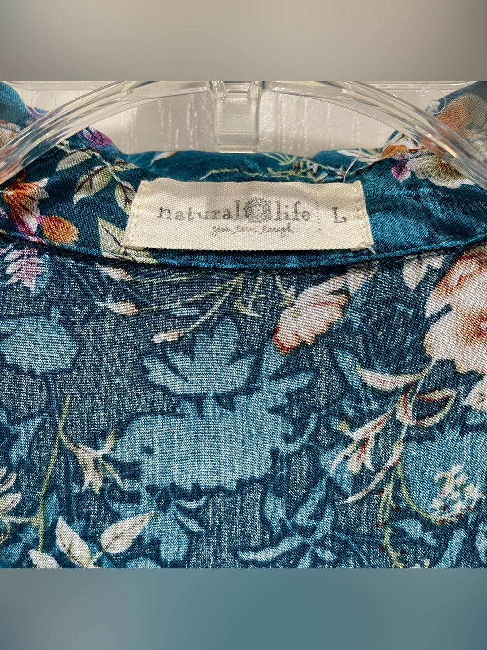 Lot 2 Natural Life Midi Dresses - Turquoise Mix & Orange Tropical Floral Boho L - Picture 13 of 16